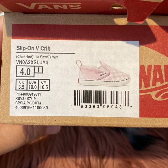 VANS INFANT SLIP-ON V CRIB CHECKERBOARD SHOE - Picture 7 of 7